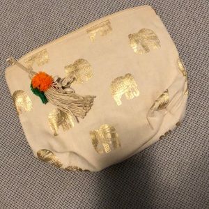 Bohemian chic elephant clutch/makeup bag